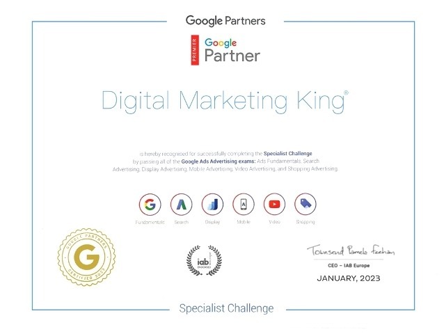 google partner certificate