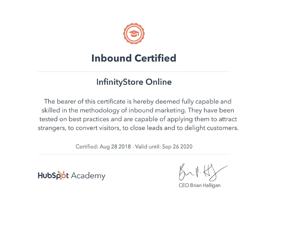 hubspot certificate